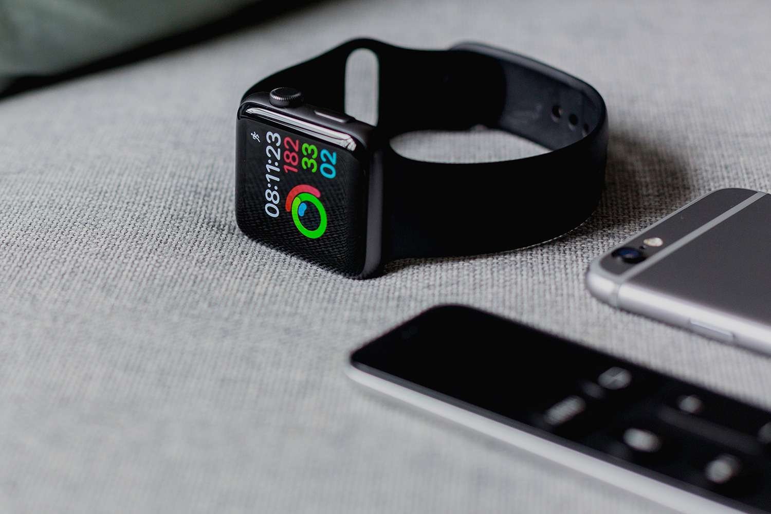 Black-colored Apple Watch